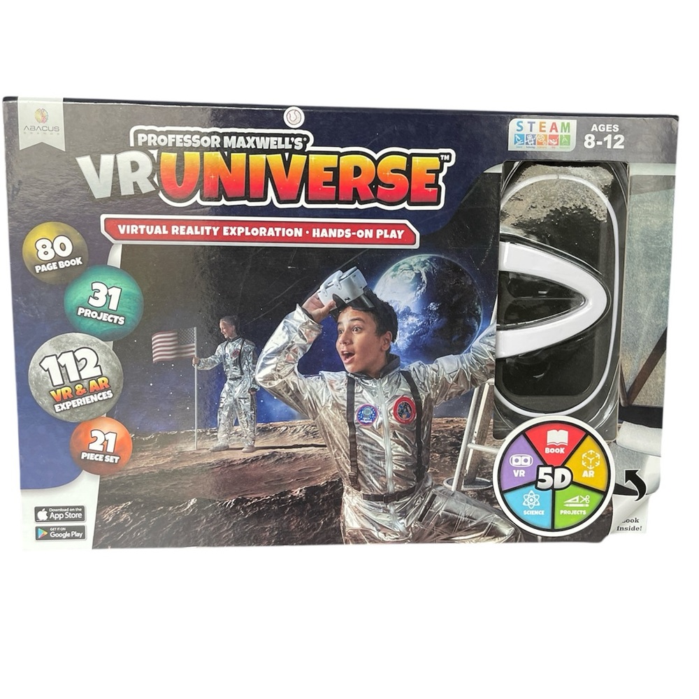 NIB Abacus Professor Maxwell's VR Universe Virtual Reality Kid Interactive